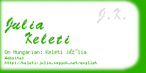 julia keleti business card